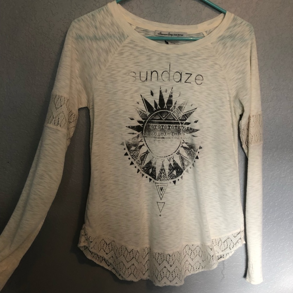 Lace long sleeve shirt